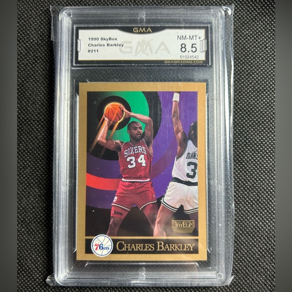 1990 SkyBox #211 - CHARLES BARKLEY GMA 8.5 NM-MT+ Philadelphia 76ers - Picture 1 of 2